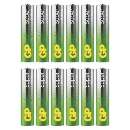 GP Super Alkáli elem AAA 12db/fólia, display box