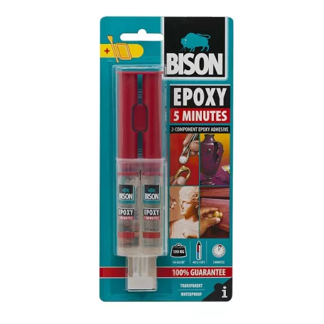 Bison 5 perces kétkomponensű epoxi ragasztó