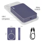 EMOS Powerbank WI 1046, 10 000 mAh, 20 W+Wireless, kék