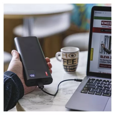 EMOS Powerbank NTBF30, 27 000 mAh, 100 W PD, fekete