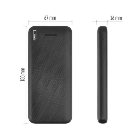 EMOS Powerbank AlphaQ3, 10 000 mAh, 22,5 W, fekete