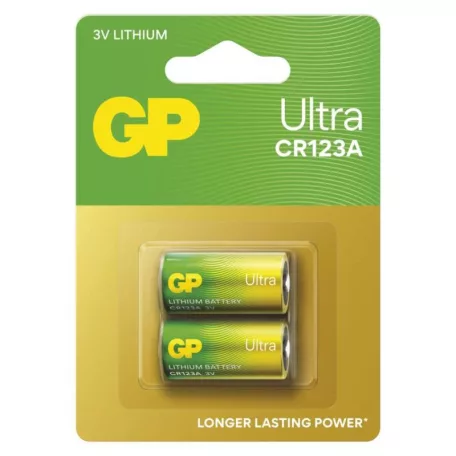 GP Ultra Lítium elem CR123A 2db/bliszter