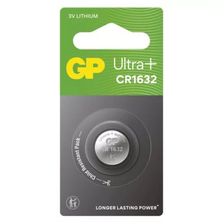 GP Ultra plus Lítium gombelem CR1632 1db/bliszter