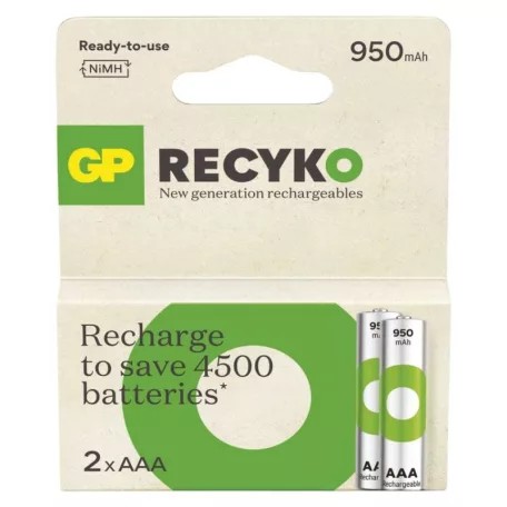GP ReCyko NiMH Akkumulátor HR03 (AAA) 950mAh 2db