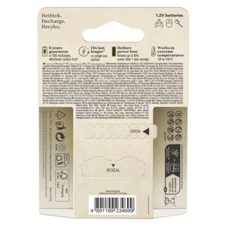 GP ReCyko NiMH Akkumulátor HR03 (AAA) 850mAh 6db