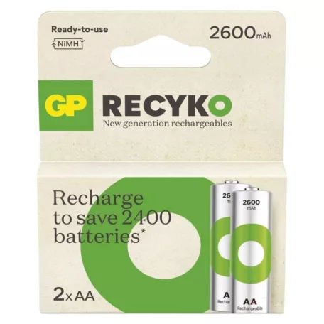 GP ReCyko NiMH Akkumulátor HR6 (AA) 2600mAh 2db