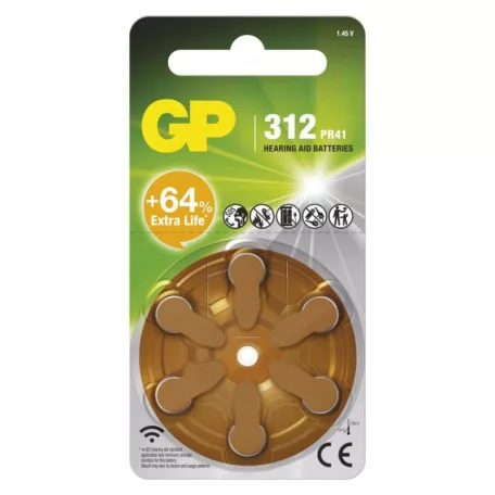 GP Gombelem hallókészülékekbe ZA312 6db/bliszter