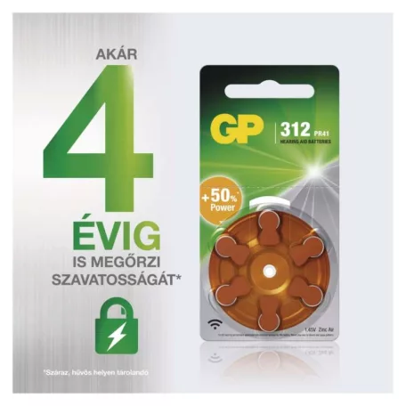 GP Gombelem hallókészülékekbe ZA312 6db/bliszter