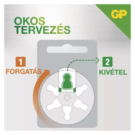 GP Gombelem hallókészülékekbe ZA675 6db/bliszter
