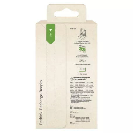 GP Akkumulátor töltő B441 + Speed Dock + 4 x AA 2100 mAh