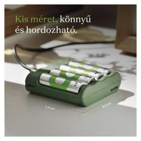 GP Akkumulátor töltő Eco E441+4xAA ReCyko 2100mAh