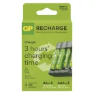GP Akkumulátor töltő Recharge B441+2xAA Recharge 2100mAh+2xAAA Recharge 800mAh