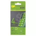 GP Akkumulátor töltő Charge & save E822 + 4×AA 1300 mAh + 4×AAA 650 mAh