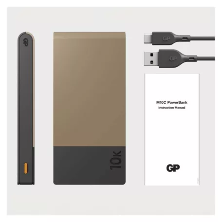GP Powerbank M2+ Series, 10 000 mAh, 22,5 W, bézs