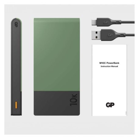GP Powerbank M2+ Series, 10 000 mAh, 22,5 W, zöld
