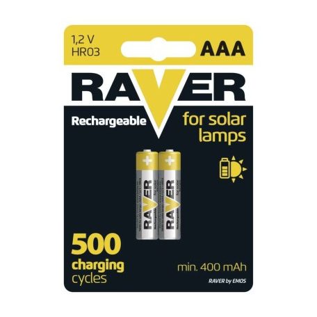 RAVER SOLAR NiMH akkumulátor HR03 (AAA) 2db/bliszter