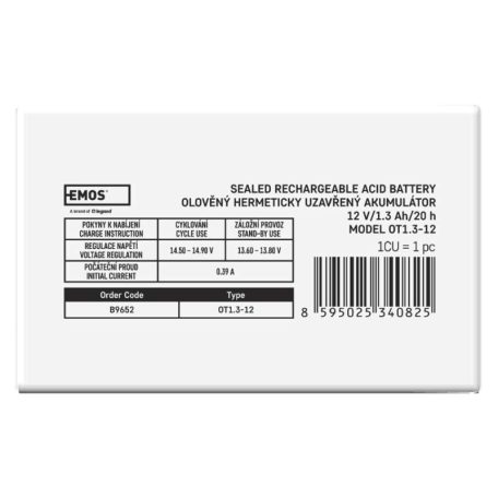 EMOS Ólomakkumulátor 12V 1.3Ah