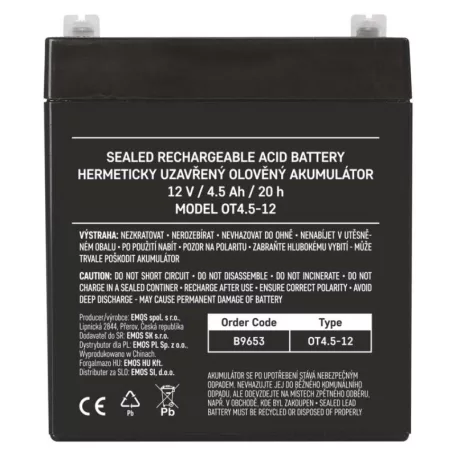 EMOS Ólomakkumulátor 12V 4.5Ah