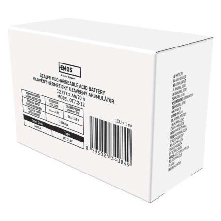 EMOS Ólomakkumulátor 12V 7.2Ah