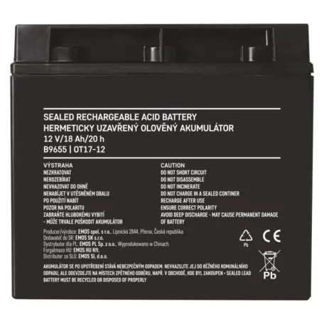 EMOS Ólomakkumulátor 12V 18Ah