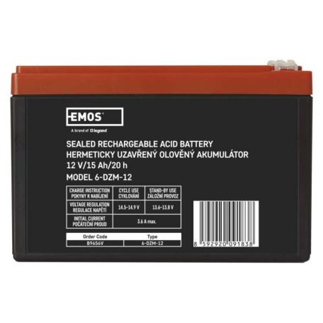 EMOS Vontatás ólomakkumulátor 12 v/15 ah