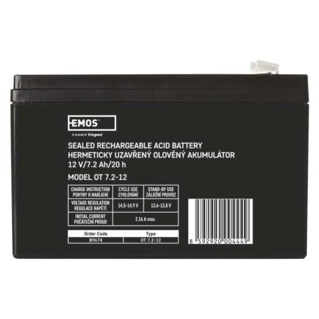 EMOS Ólomakkumulátor 12V 7.2Ah