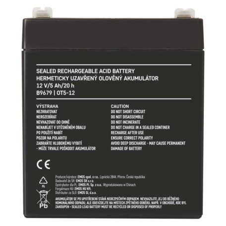 EMOS Ólomakkumulátor 12V 5Ah