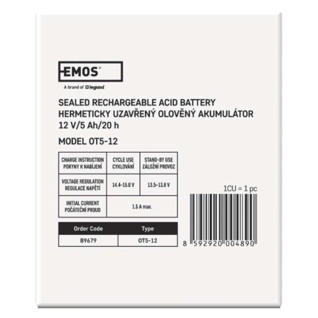EMOS Ólomakkumulátor 12V 5Ah