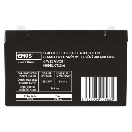 EMOS Ólomakkumulátor 6V 12Ah