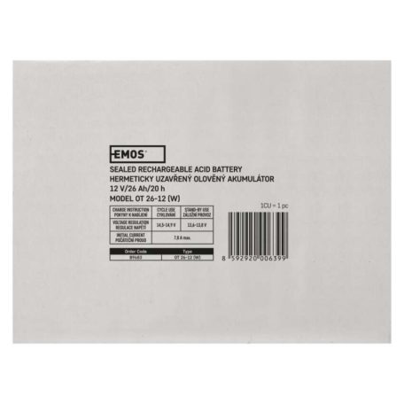 EMOS Ólomakkumulátor 12V 26Ah