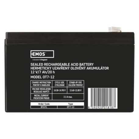 EMOS Ólomakkumulátor 12V 7Ah