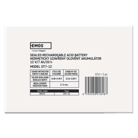 EMOS Ólomakkumulátor 12V 7Ah