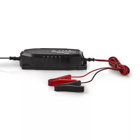 Az ólom-sav akkumulátor töltő | 6 / 12 / 12.8 V DC | 3.8 A | Folyamatos töltés | Euro / C típus (CEE 7/16) | Akkumulátor Csatlakozó | Akkumulátortípus: AGM / Gél / Ólom-Sav / SLA / VRLA | Fekete