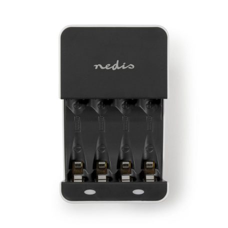NiMH akkumulátor töltő AA / AAA | 1.2 V DC | Folyamatos töltés | Euro / C típus (CEE 7/16) | Akkumulátortípus: AA / AAA | Fehér / Fekete