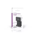 NiMH akkumulátor töltő AA / AAA | 1.2 V DC | Folyamatos töltés | Euro / C típus (CEE 7/16) | Akkumulátortípus: AA / AAA | Fehér / Fekete