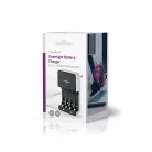 NiMH akkumulátor töltő AA / AAA | 1.2 V DC | Folyamatos töltés | Euro / C típus (CEE 7/16) | Akkumulátortípus: AA / AAA | Fehér / Fekete