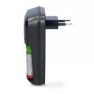 NiMH akkumulátor töltő AA / AAA | 1.2 / 9 V DC | 0.5 A A | Folyamatos töltés | Euro / C típus (CEE 7/16) | Akkumulátortípus: AA / AAA / E-Blokk | Fekete