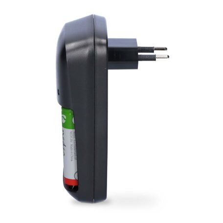 NiMH akkumulátor töltő AA / AAA | 1.2 / 9 V DC | 0.5 A A | Folyamatos töltés | Euro / C típus (CEE 7/16) | Akkumulátortípus: AA / AAA / E-Blokk | Fekete