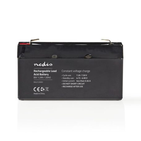 Tölthető ólom-sav akkumulátor | Ólom-sav | Újratölthető | 6 V | 1200 mAh