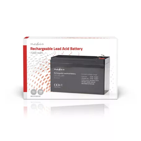 Tölthető ólom-sav akkumulátor | Ólom-sav | Újratölthető | 12 V | 7200 mAh