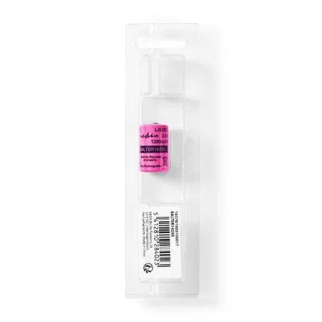 Lítium akkumulátor tionil-klorid ER14250 | 3.6 V DC | Lítium Tionil-Klorid | 1200 mAh | 1 - Buborékfólia | ER14250 | Rózsaszín