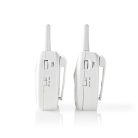Digitális Audio Bébiőr | FHSS (Frequency-Hopping Spread Spectrum) | Tartomány: 300 m | Elemes Áramellátás / Hálózati Áramellátás | Fehér / Szürke
