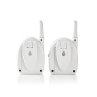 Digitális Audio Bébiőr | FHSS (Frequency-Hopping Spread Spectrum) | Tartomány: 300 m | Elemes Áramellátás / Hálózati Áramellátás | Fehér / Szürke