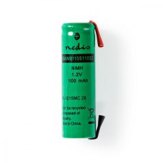   Újratölthető Ni-MH akkumulátor | 1.2 V | 1100 mAh | Forrasztó Lapok | 1-Polybag