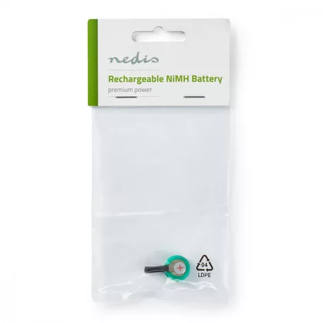 Ni-MH Akkumulátor | 1.2 V DC | Újratölthető | 80 mAh | Előre töltött | 1-Polybag | N/A | Forrasztó Lapok | Zöld