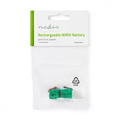   Ni-MH Akkumulátor | 2.4 V DC | Újratölthető | 300 mAh | Előre töltött | 1-Polybag | N/A | Forrasztó Lapok | Zöld
