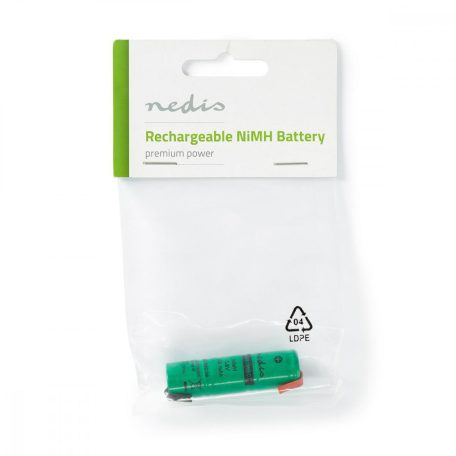 Újratölthető Ni-MH akkumulátor | 3.6 V | 300 mAh | Forrasztó Lapok | 1-Polybag