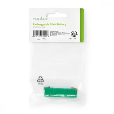 Újratölthető Ni-MH akkumulátor | 3.6 V | 300 mAh | Forrasztó Lapok | 1-Polybag