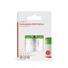   Ni-MH akkumulátor D | 1.2 V DC | 4000 mAh | Előre töltött | 2 - Buborékfólia | HR20 | Piros / Zöld
