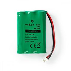  Ni-MH Akkumulátor | 3.6 V DC | Újratölthető | 600 mAh | Előre töltött | 1-Polybag | N/A | 2-fázisú Telefon Csatlakozó | Zöld